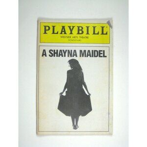 Playbill A Shayna Maidel Westside Arts Theatre 1988 Theatre Broadway